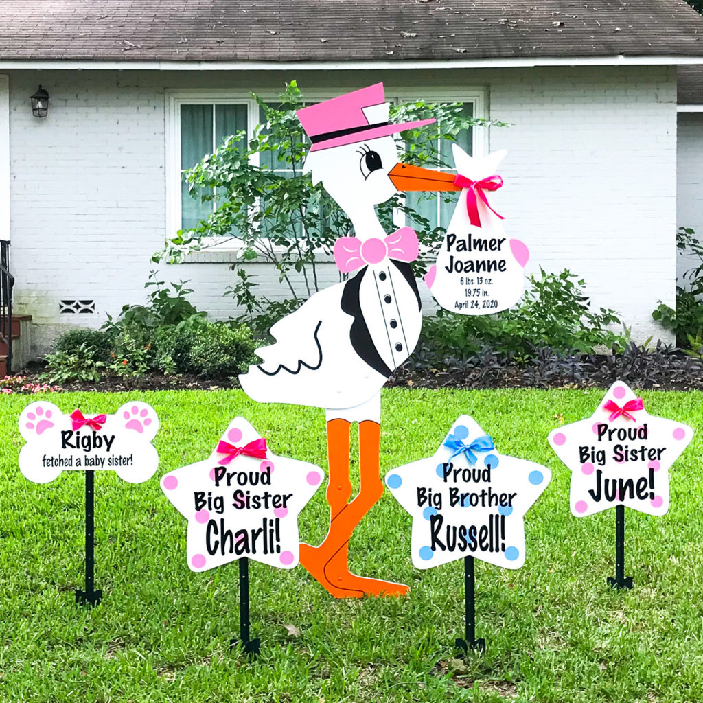 Stork Lawn Sign