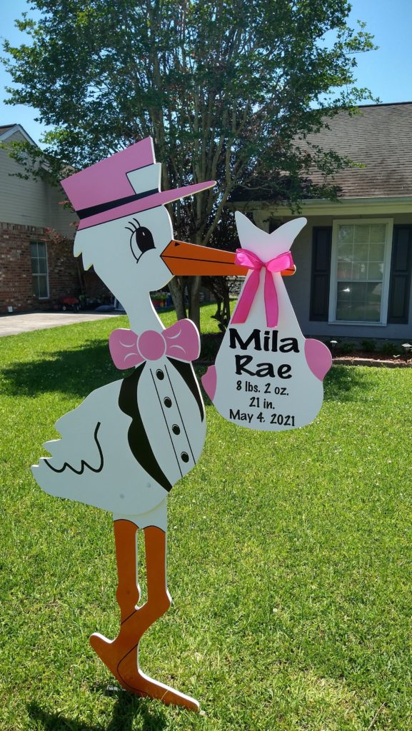 Pink Stork Sign Rental