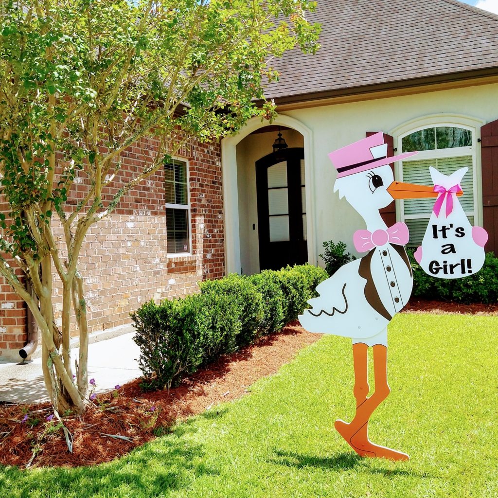 Stork Yard Sign- It's a Girl!