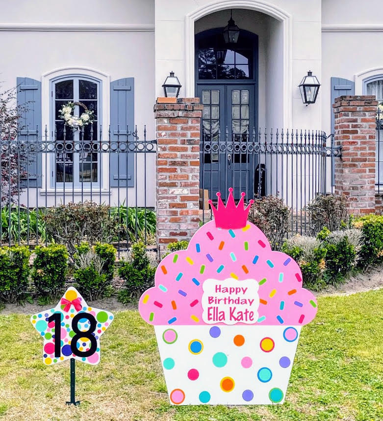 Cupcake Birthday Yard Signs