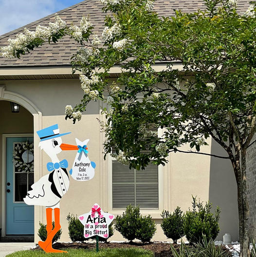 Yard Sign- Baton Rouge LA Stork Sign
